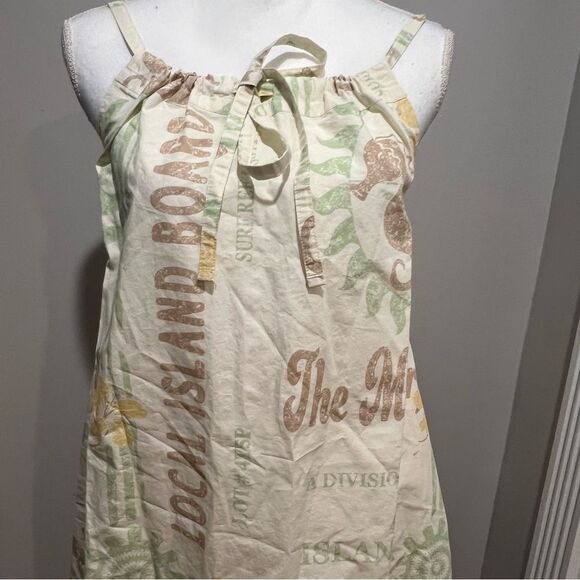 NWT BDG Urban Outfitters Eva Tie-Front Ruched Strap Trapeze Mini Dress medium - Picture 7 of 13